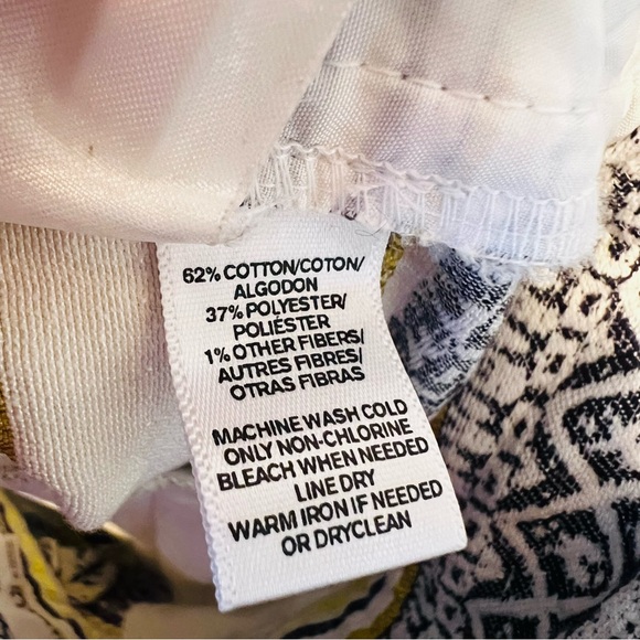 LOFT Boho Shorts Tassel Tie Waist Yellow Gold Gray Size 8 Tapestry The Riviera - Picture 5 of 8